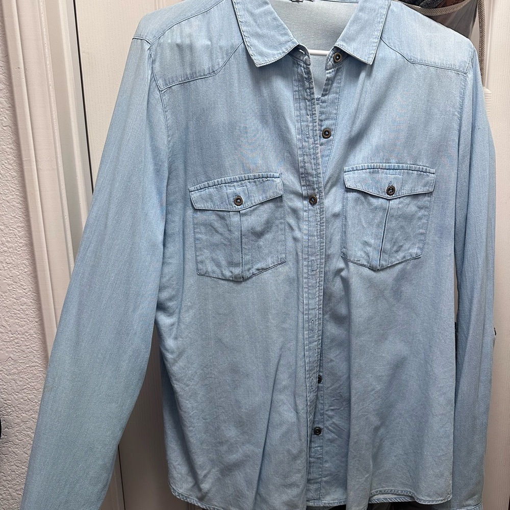 Charlotte Russe Sky Blue Denim Top